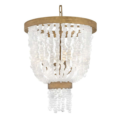 Dune 4 Light 18" Wide Beaded Waterfall Chandelier