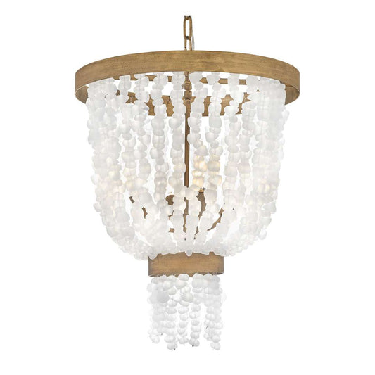 Dune 4 Light 18" Wide Beaded Waterfall Chandelier