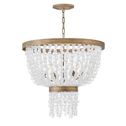 Dune 6 Light 25" Wide Beaded Waterfall Chandelier