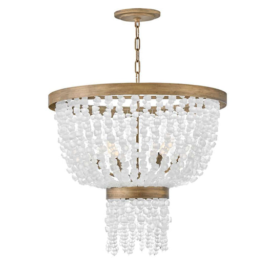 Dune 6 Light 25" Wide Beaded Waterfall Chandelier