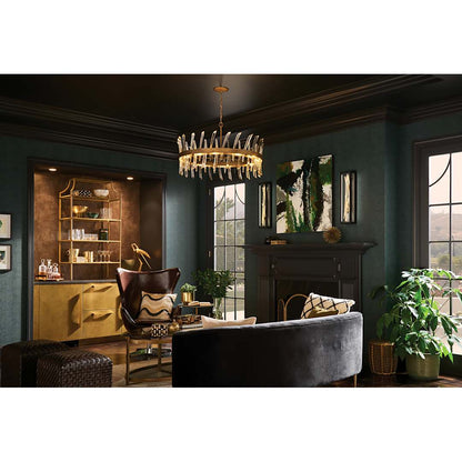 Revel 10 Light 36" Wide Crystal Drum Chandelier