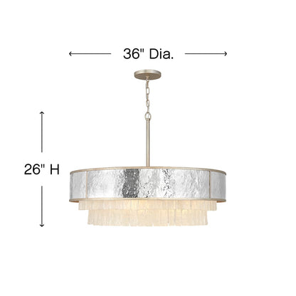 Reverie 8 Light 36" Wide Crystal Drum Chandelier