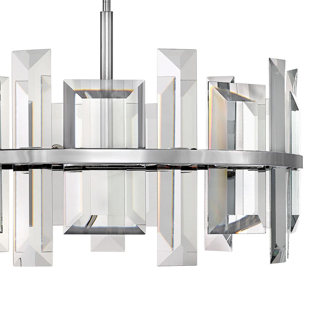 Odette 9 Light 30" Wide Drum Chandelierwith Emerald Cut Crystal Panels