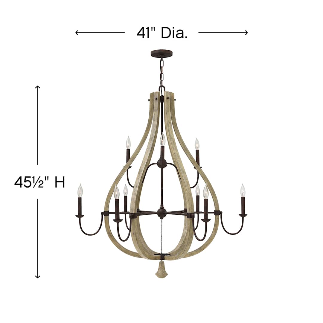 9 Light 2 Tier Chandelier from the Middlefield Collection