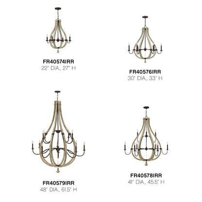 9 Light 2 Tier Chandelier from the Middlefield Collection