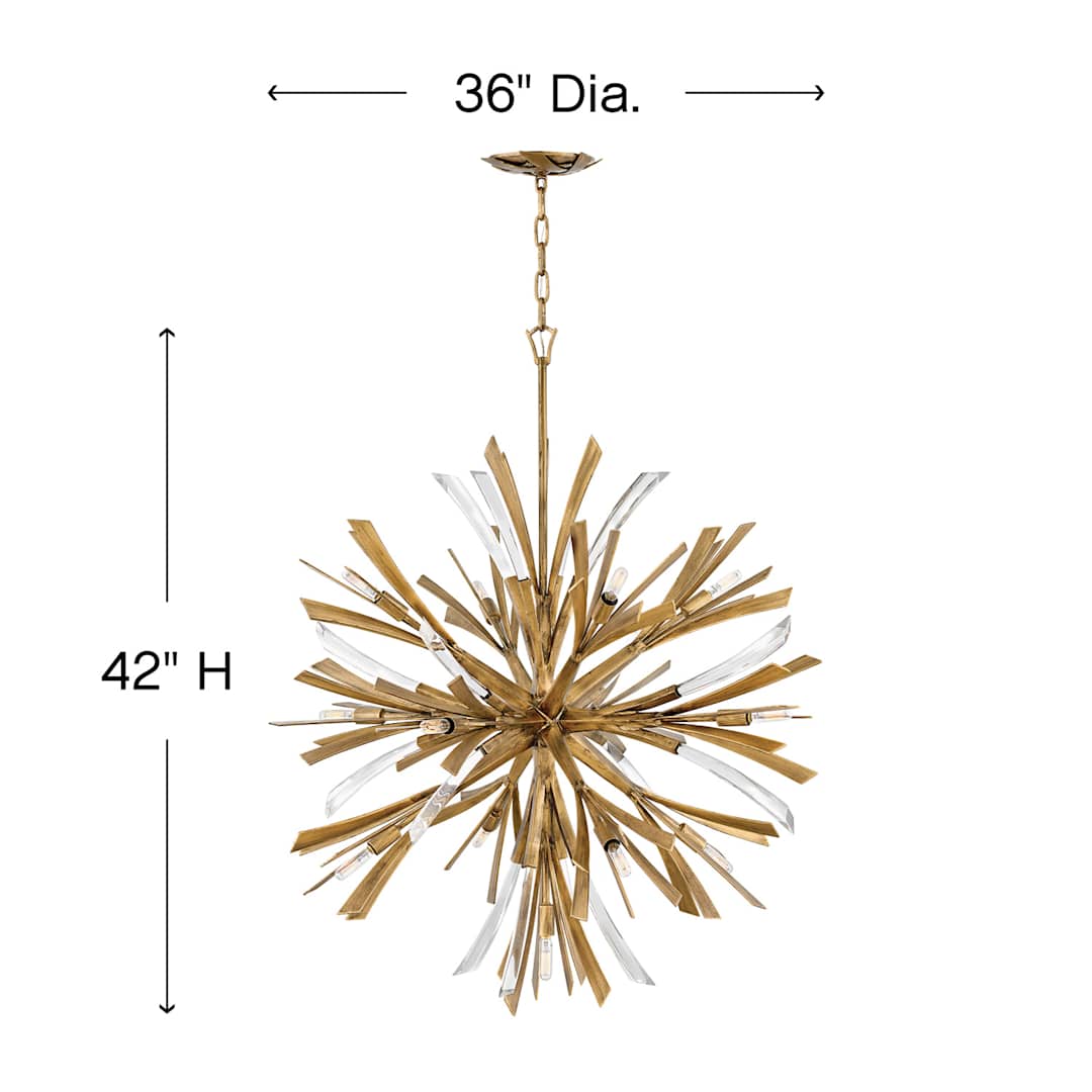 Vida 13 Light 42" High Abstract Chandelier