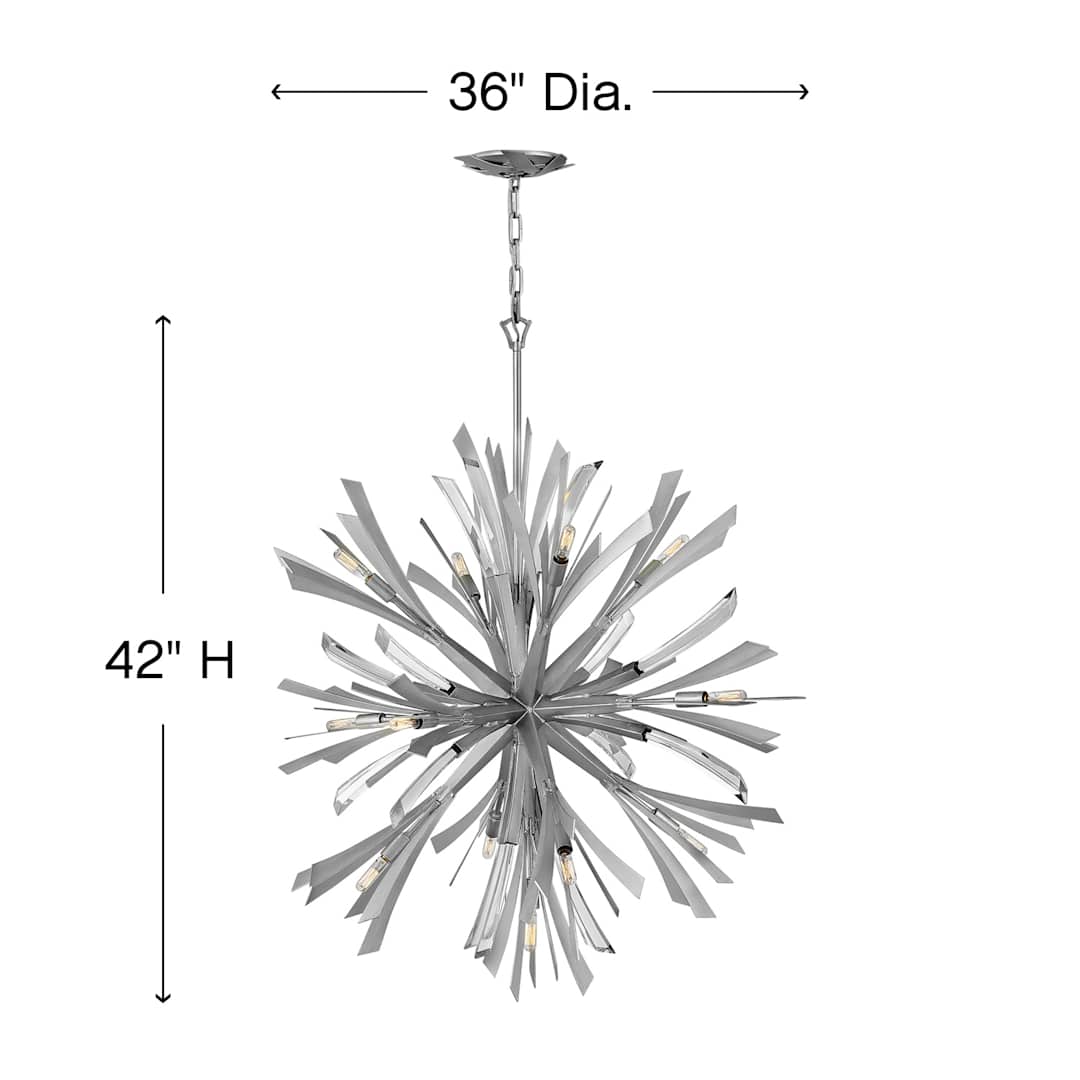 Vida 13 Light 42" High Abstract Chandelier