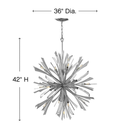 Vida 13 Light 42" High Abstract Chandelier