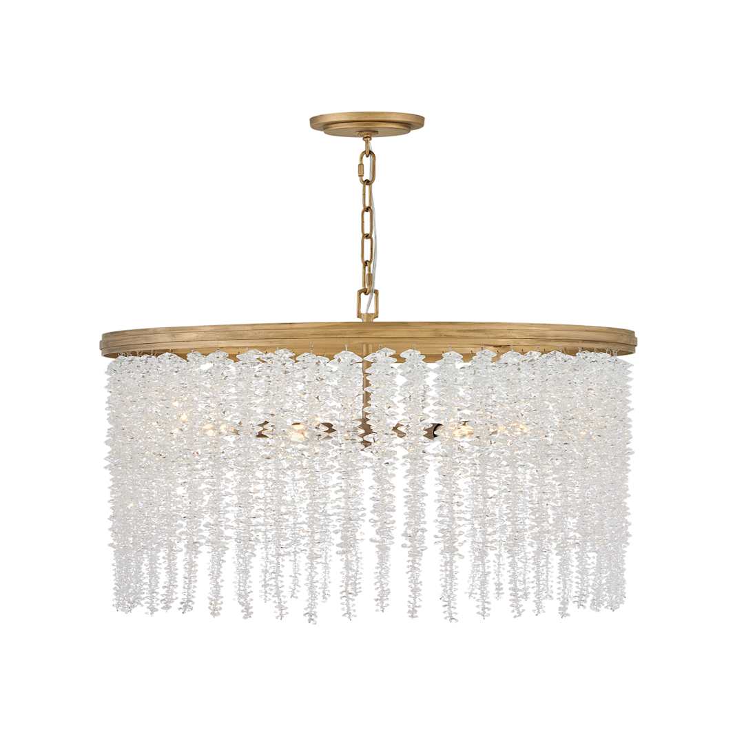 Rubina 6 Light 30" Wide Crystal Waterfall Chandelier