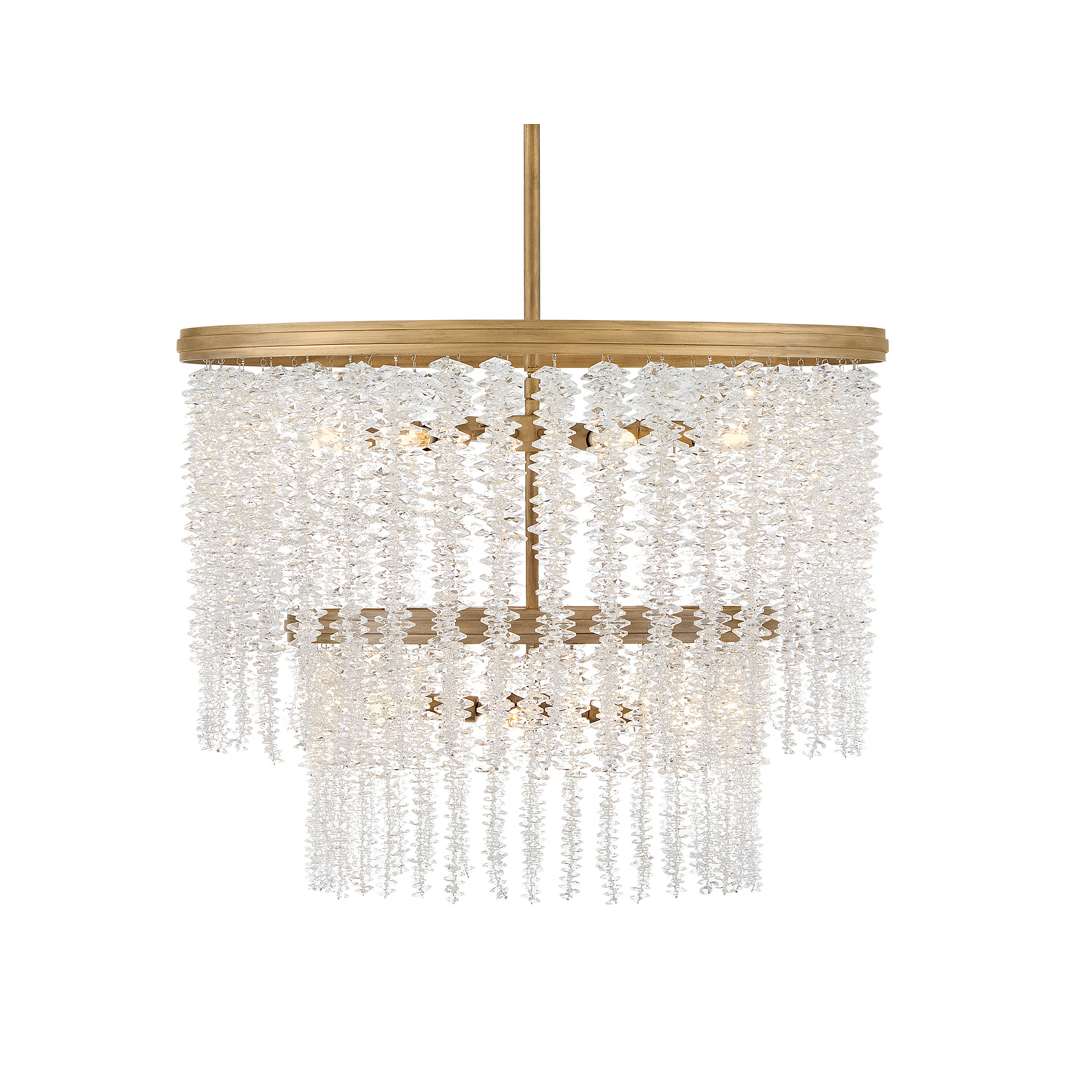 Rubina 10 Light 26" Wide Crystal Waterfall Chandelier