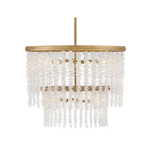 Rubina 10 Light 26" Wide Crystal Waterfall Chandelier