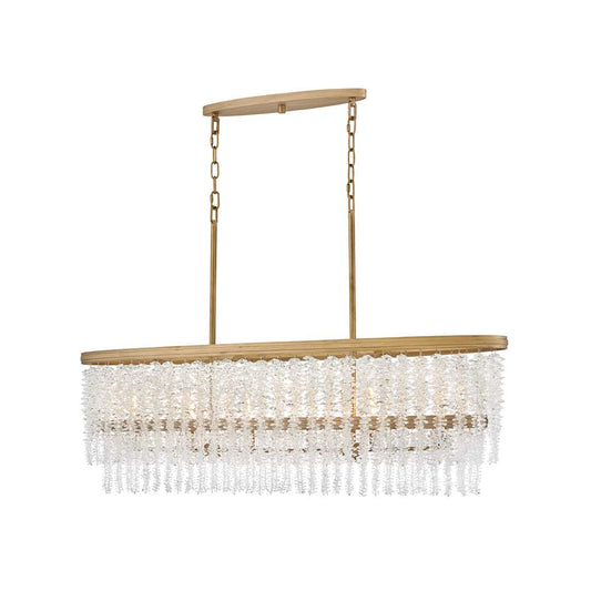 Rubina 6 Light 48" Wide Crystal Linear Chandelier