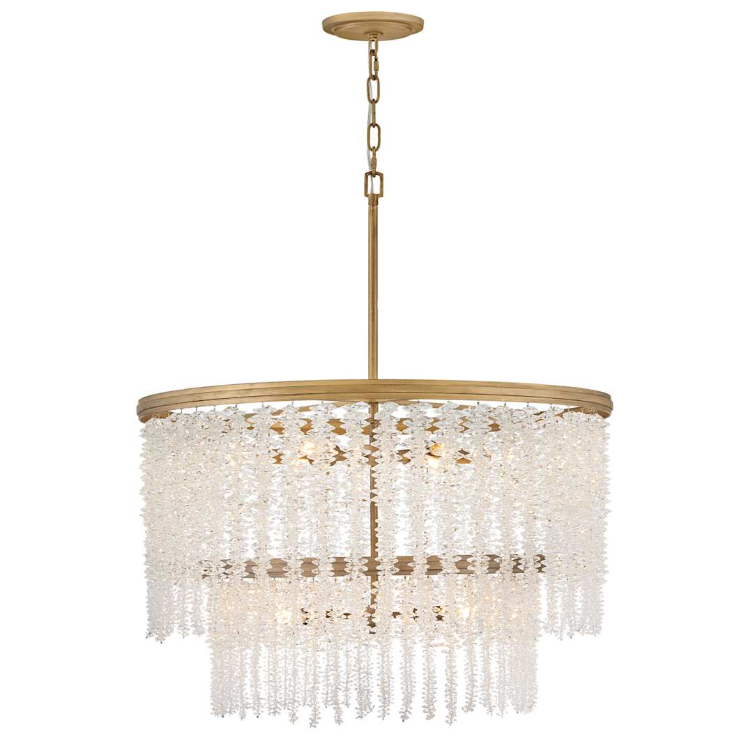 Rubina 12 Light 30" Wide Crystal Waterfall Chandelier