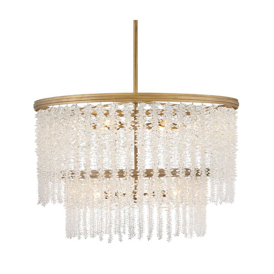 Rubina 12 Light 30" Wide Crystal Waterfall Chandelier
