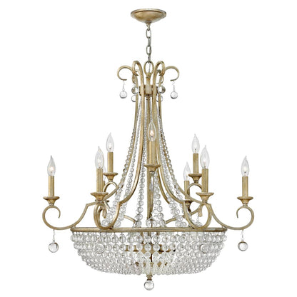 12 Light 2 Tier Draped Chandelier from the Caspia Collection