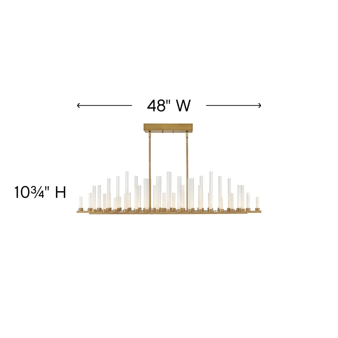 Trinity 50 Light 48" Wide LED Linear Chandelier