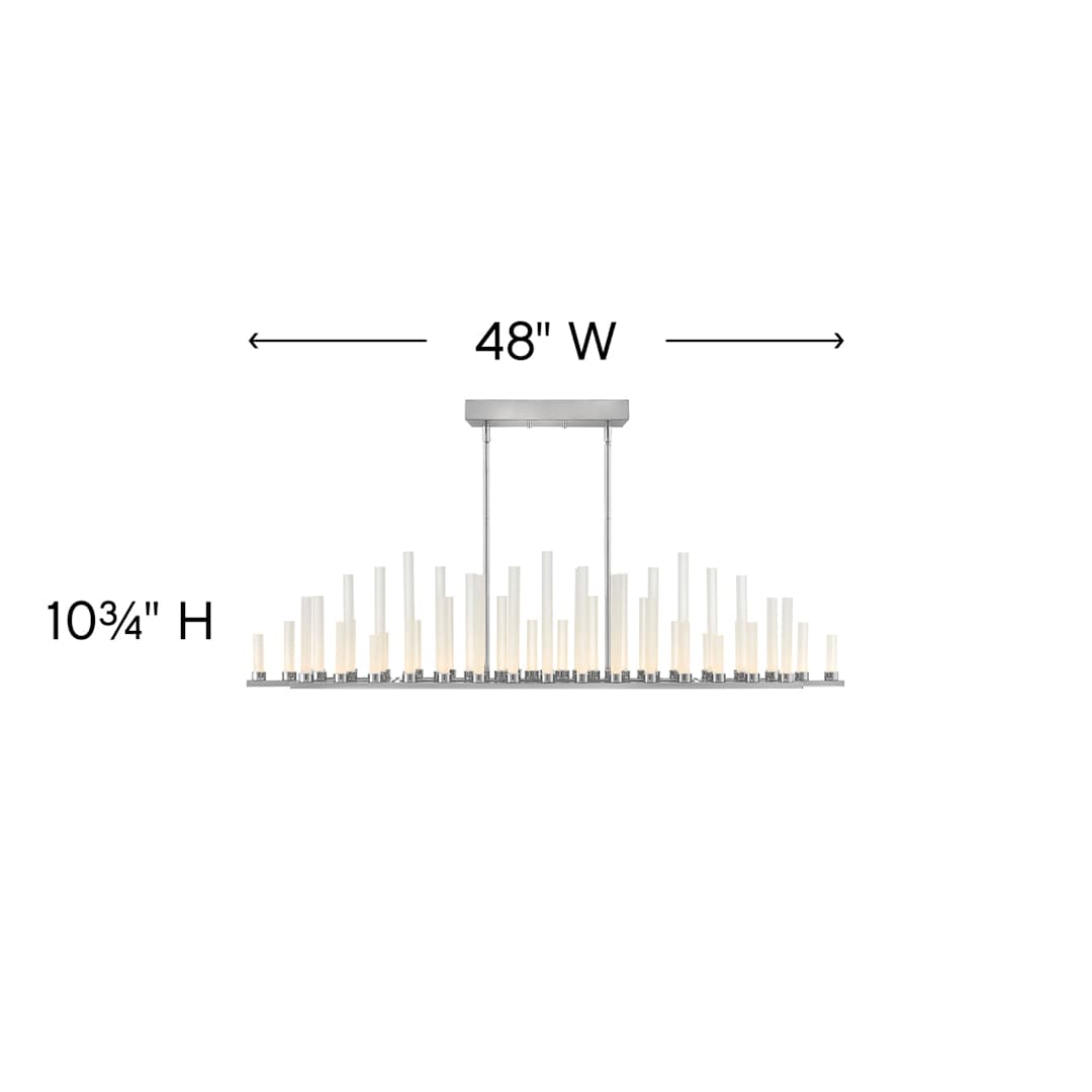 Trinity 50 Light 48" Wide LED Linear Chandelier