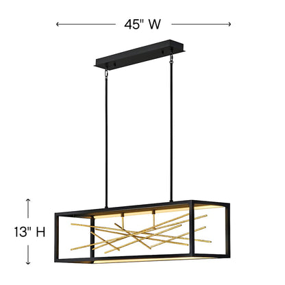 Styx 45" Wide LED Abstract Chandelier