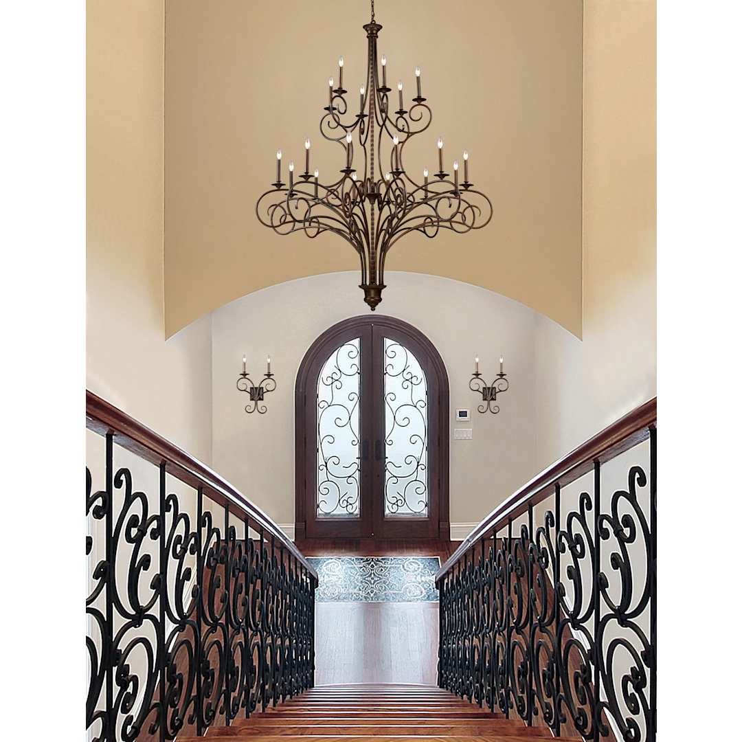 Eighteen Light Chandelier from the Gloucester Collection