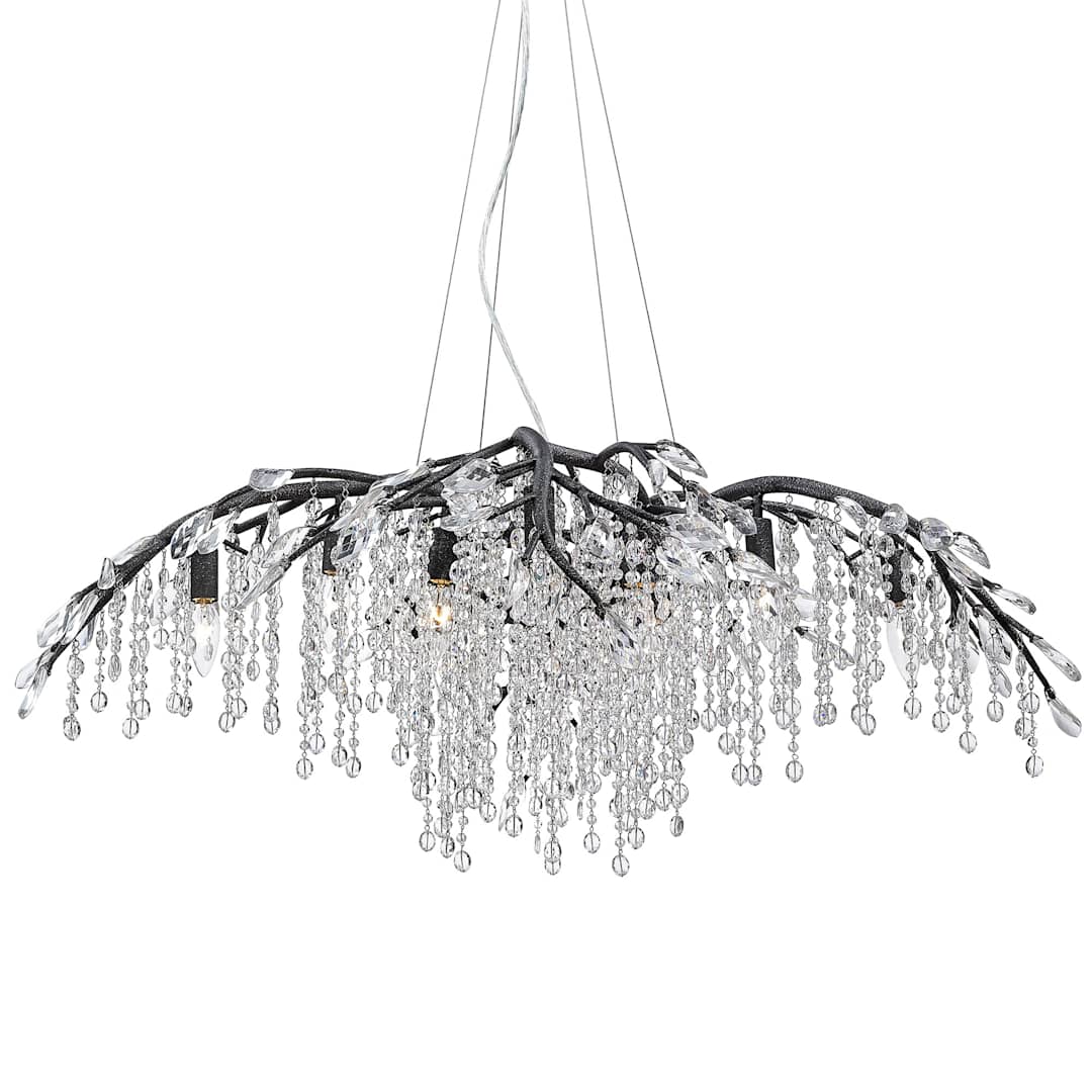 Autumn Twilight 12 Light 40" Wide Crystal Abstract Chandelier