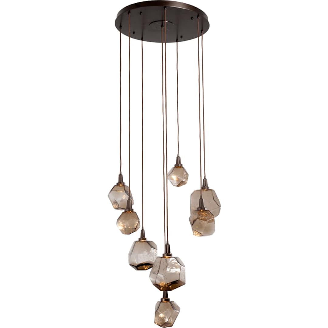 Gem 28" Wide 8 Light Hand Blown Glass LED Pendant