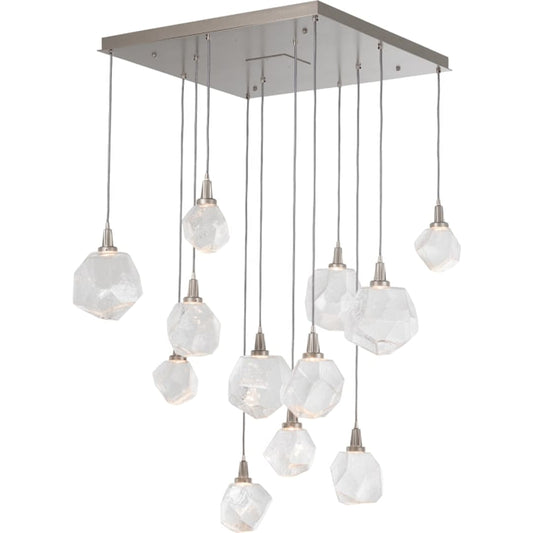 Gem 36" Wide 12 Light Hand Blown Glass LED Pendant