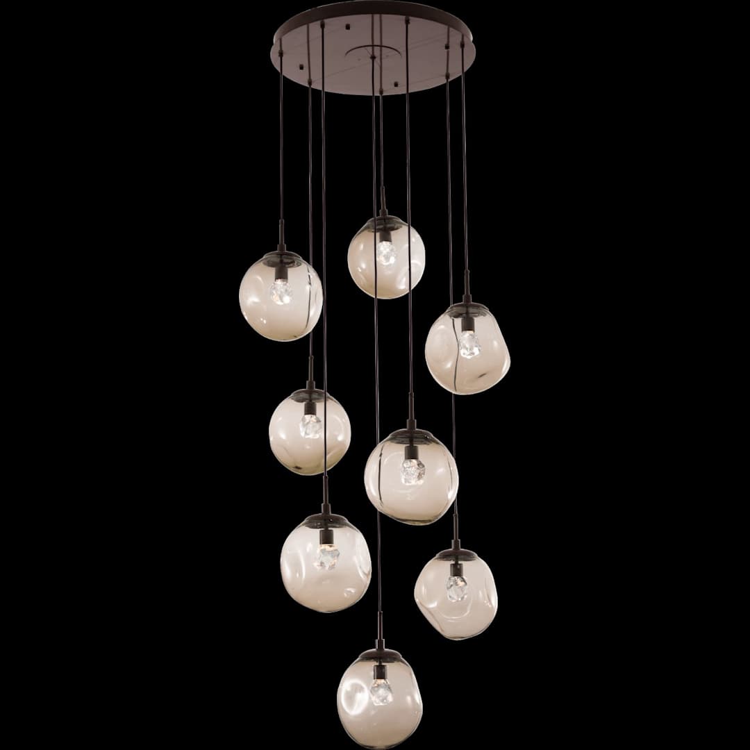 Aster 32" Wide 8 Light LED Crystal Multi Light Pendant