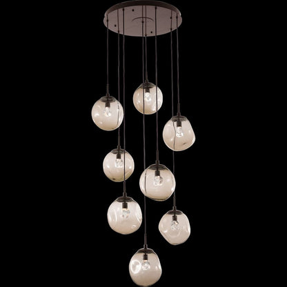 Aster 32" Wide 8 Light LED Crystal Multi Light Pendant