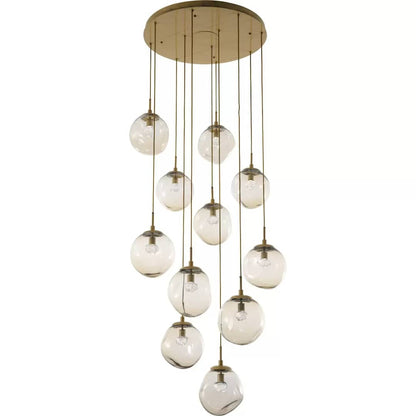 Aster 38" Wide 11 Light LED Crystal Multi Light Pendant