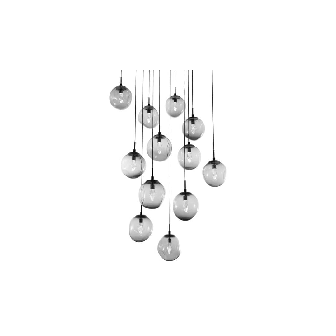 Aster 38" Wide 12 Light LED Crystal Multi Light Pendant