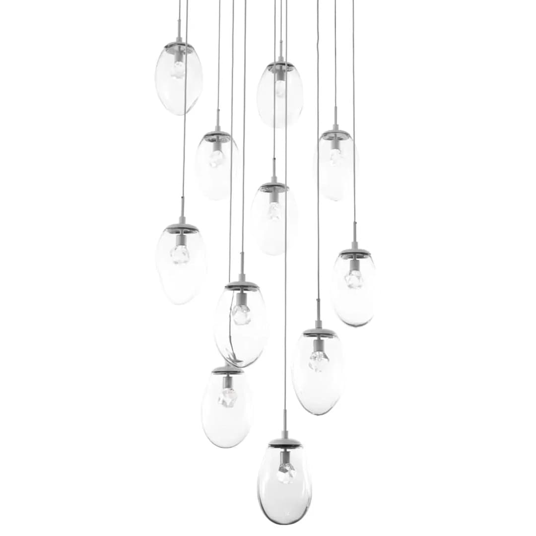 Meteo 36" Wide 11 Light LED Crystal Multi Light Pendant