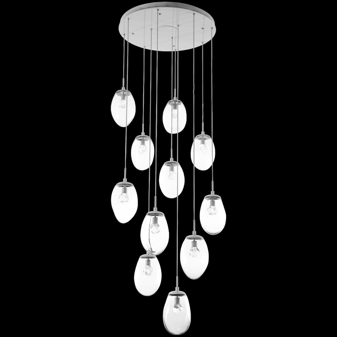 Meteo 36" Wide 11 Light LED Crystal Multi Light Pendant