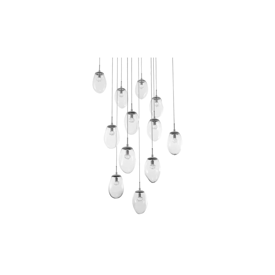 Meteo 36" Wide 12 Light LED Crystal Multi Light Pendant