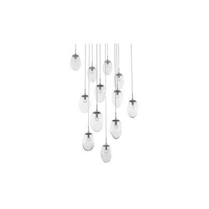 Meteo 36" Wide 12 Light LED Crystal Multi Light Pendant