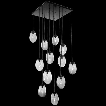 Meteo 36" Wide 12 Light LED Crystal Multi Light Pendant