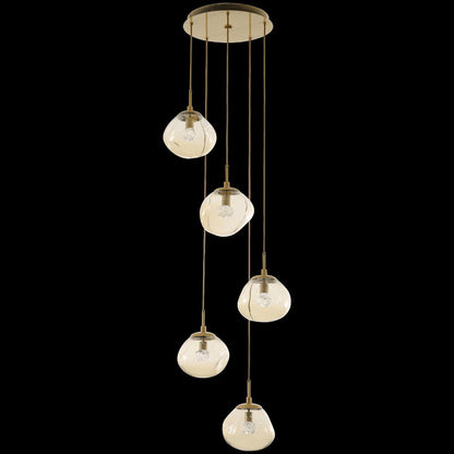 Nova 24" Wide LED Crystal Multi Light Pendant