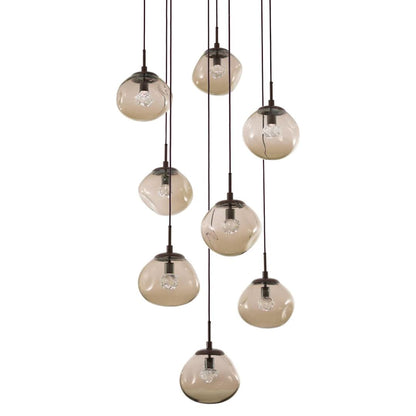 Nova 32" Wide 8 Light LED Crystal Multi Light Pendant