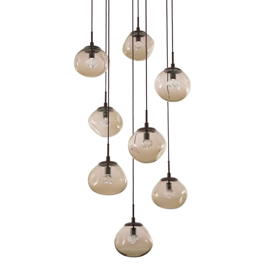 Nova 32" Wide 8 Light LED Crystal Multi Light Pendant