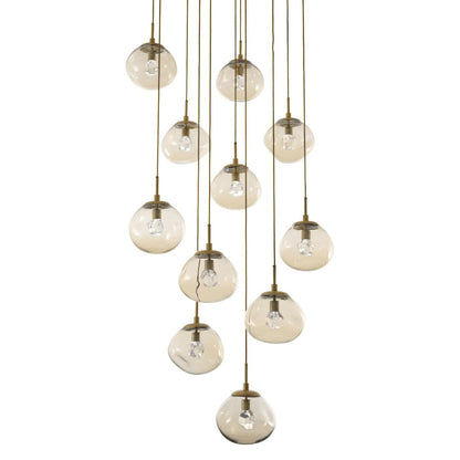 Nova 38" Wide 11 Light LED Crystal Multi Light Pendant