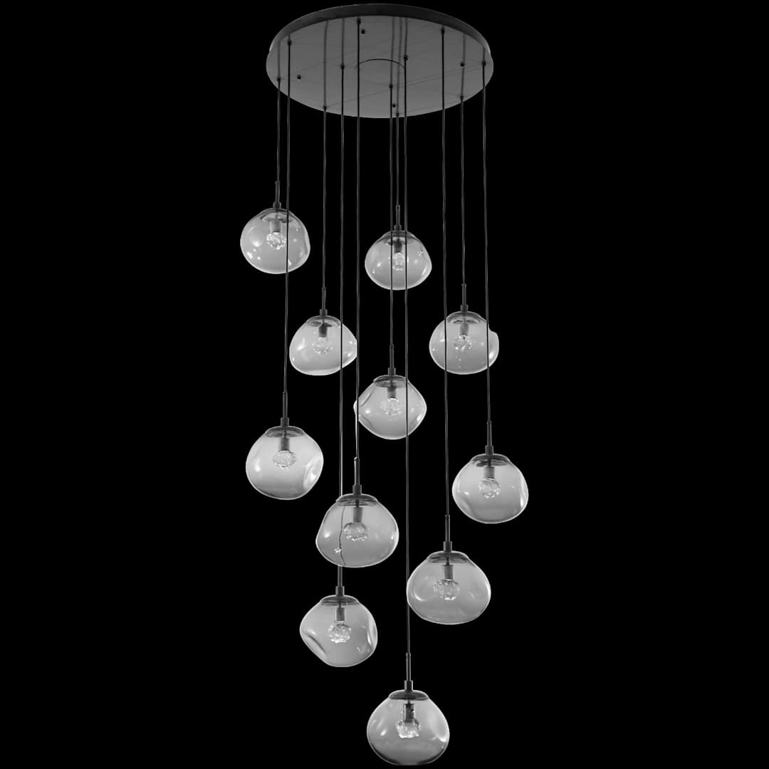 Nova 38" Wide 11 Light LED Crystal Multi Light Pendant