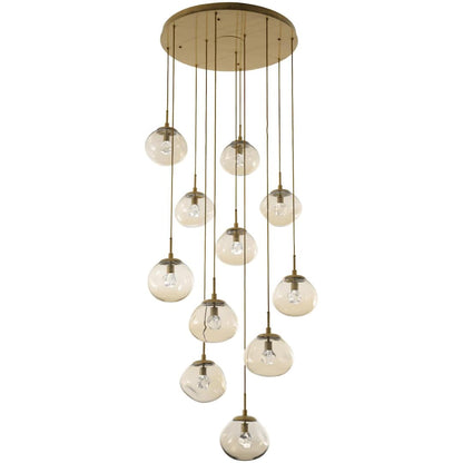 Nova 38" Wide 11 Light LED Crystal Multi Light Pendant