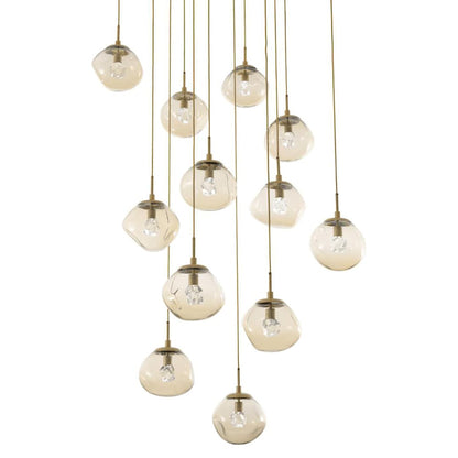 Nova 38" Wide 12 Light LED Crystal Multi Light Pendant