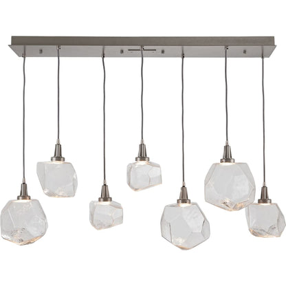 Gem 48" Wide 7 Light Hand Blown Glass Linear LED Pendant