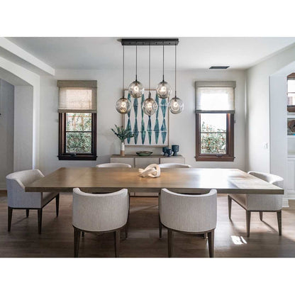 Aster 42" Wide LED Crystal Linear Pendant