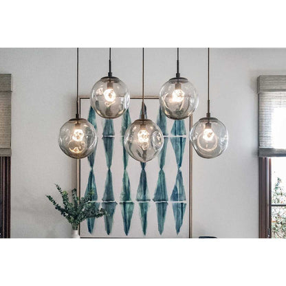 Aster 42" Wide LED Crystal Linear Pendant