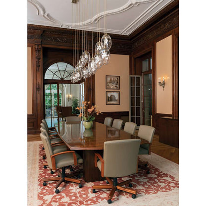 Meteo 48" Wide LED Crystal Linear Pendant