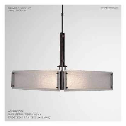 Urban Loft 24" Wide Artisan Crafted Chandelier with Hand Textured Glass