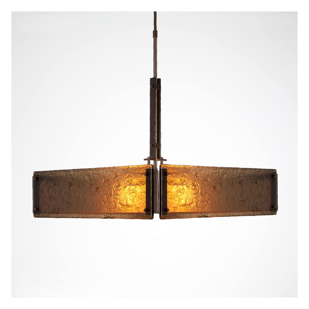 Urban Loft 24" Wide Artisan Crafted Chandelier with Hand Textured Glass