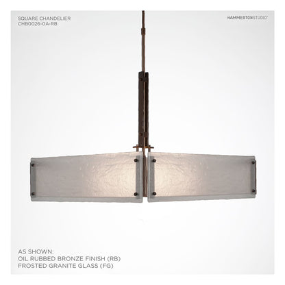 Urban Loft 24" Wide Artisan Crafted Chandelier with Hand Textured Glass