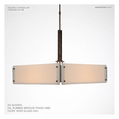 Urban Loft 24" Wide Artisan Crafted Chandelier with Hand Textured Glass